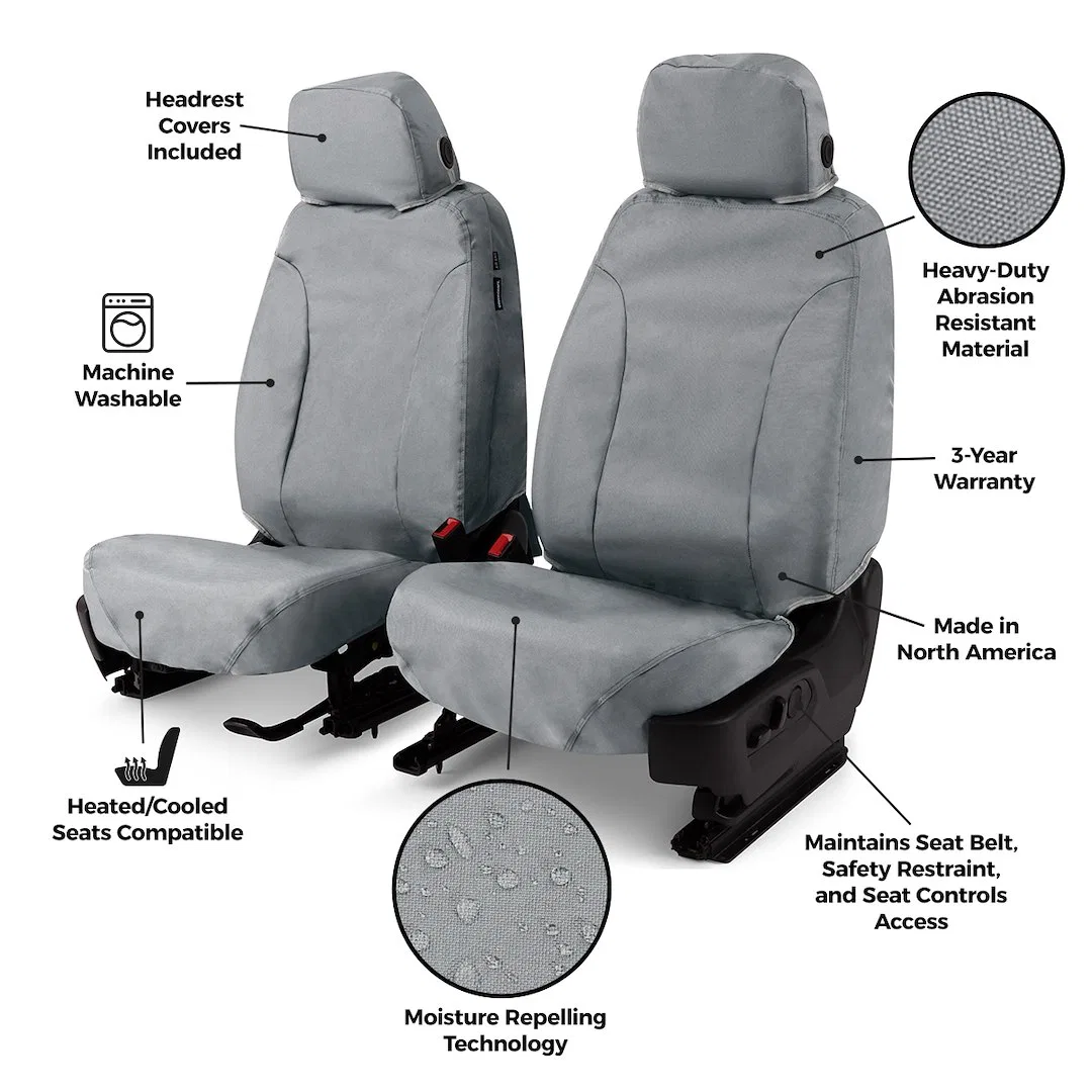 SS3473WFGY – COVERCRAFT Seat Cover, Seat Style C - Bucket With Adjustable Headrests Waterproof Polye - view 2